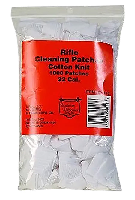 Southern Bloomer .22 Cal Cotton Threadless Gun Cleaning Patches 1000 Count Bag