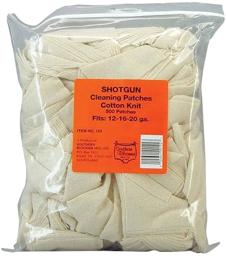 Southern Bloomer 12 16 20 Gauge Shotgun Cotton Threadless Cleaning Patches 500 Count