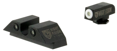 Night Fision Tritium Night Sights GLK001007WGZ - White Outline Front & Black Outline Rear for Glock 17/22