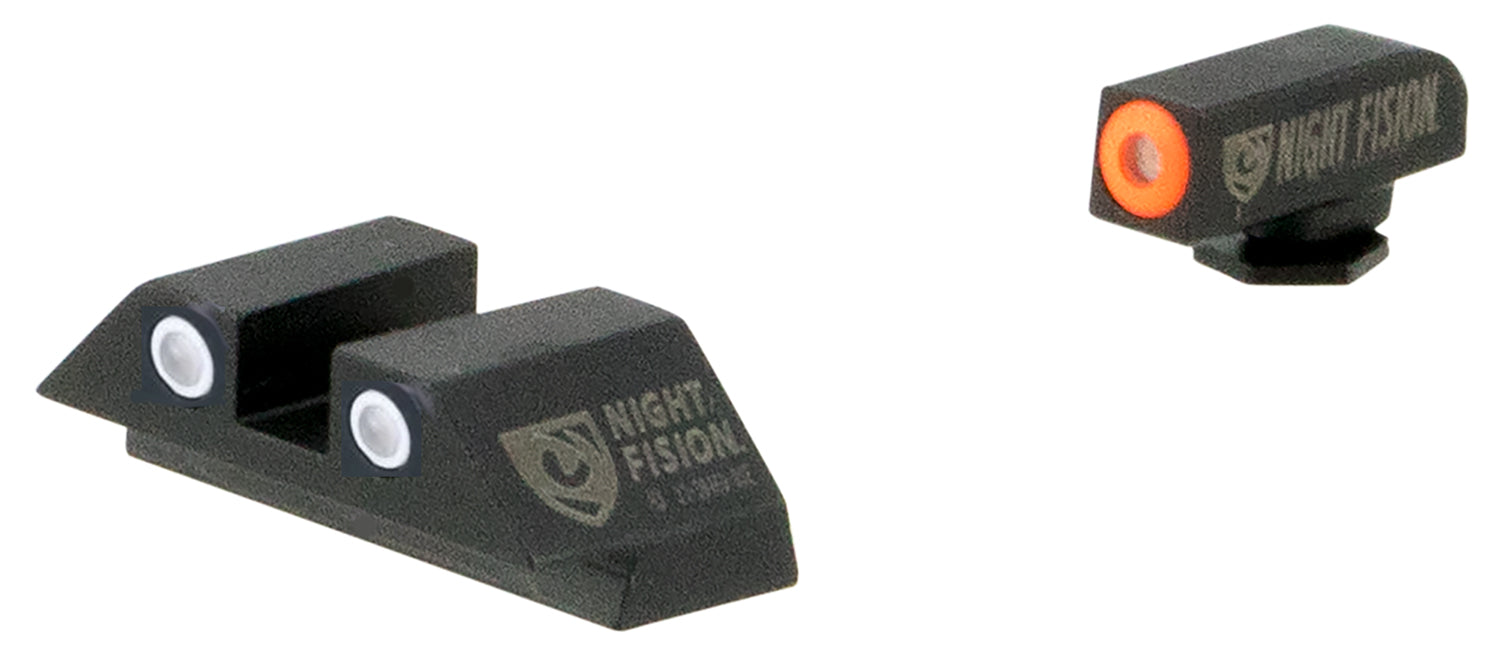 Night Fision Tritium Night Sights GLK003003OGW - Orange Outline Front & White Outline Rear for Glock 42/43