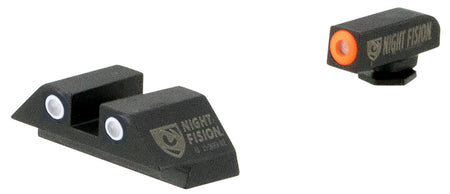Night Fision Tritium Night Sights GLK003003OGW - Orange Outline Front & White Outline Rear for Glock 42/43