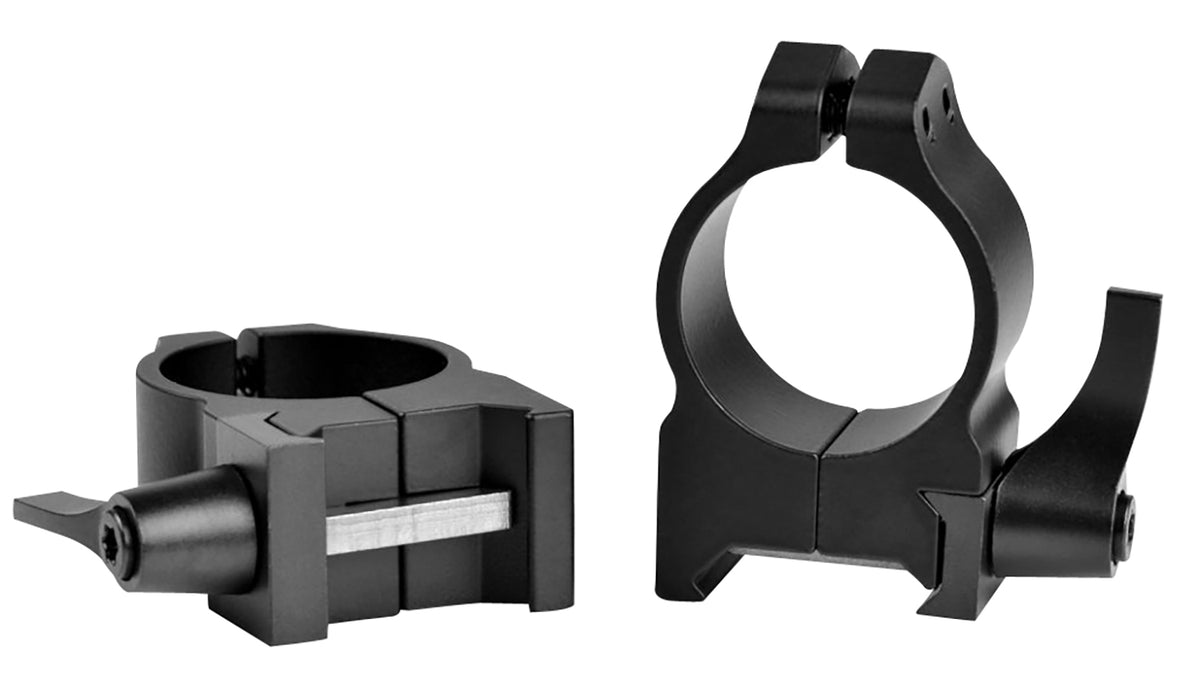 Warne Maxima 201LM 1" Medium Quick Detach Scope Rings Matte Black Vertical Split
