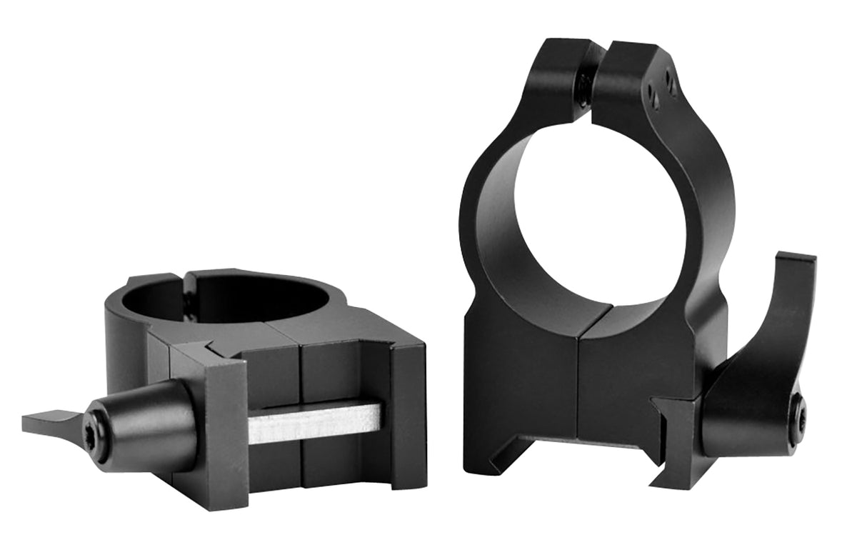 Warne Maxima 202LM 1" High Quick Detach Scope Rings Matte Black Vertical Split