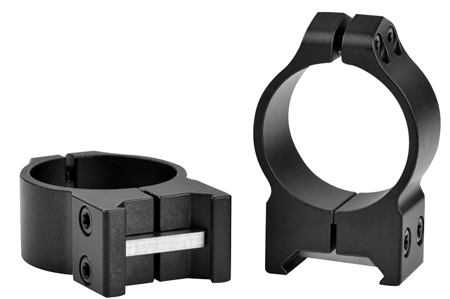 Warne Maxima 214M 30mm Medium Fixed Scope Rings Matte Black Vertical Split