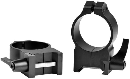 Warne Maxima 215LM 30mm High Quick Detach Scope Rings Matte Black Vertical Split