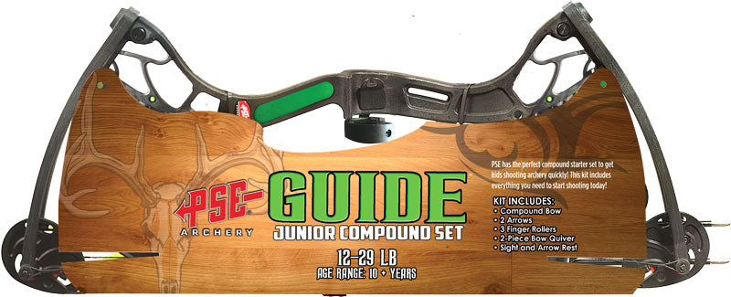 PSE Guide Youth Compound Bow Kit Black 12-29 lbs Ages 10 Plus
