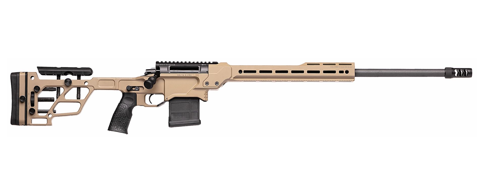 Daniel Defense Delta 5 Pro 6.5 Creedmoor 24" Heavy Palma Barrel 5+1 Black Anodized Rec Coyote Adjustable with Adjustable Cheek Piece & LOP Stock Black Polymer Grip Right Hand