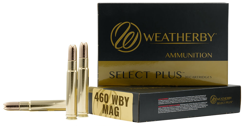 Weatherby .460 Wthby Mag Select Plus 450 grain Barnes TSX Lead Free ammunition