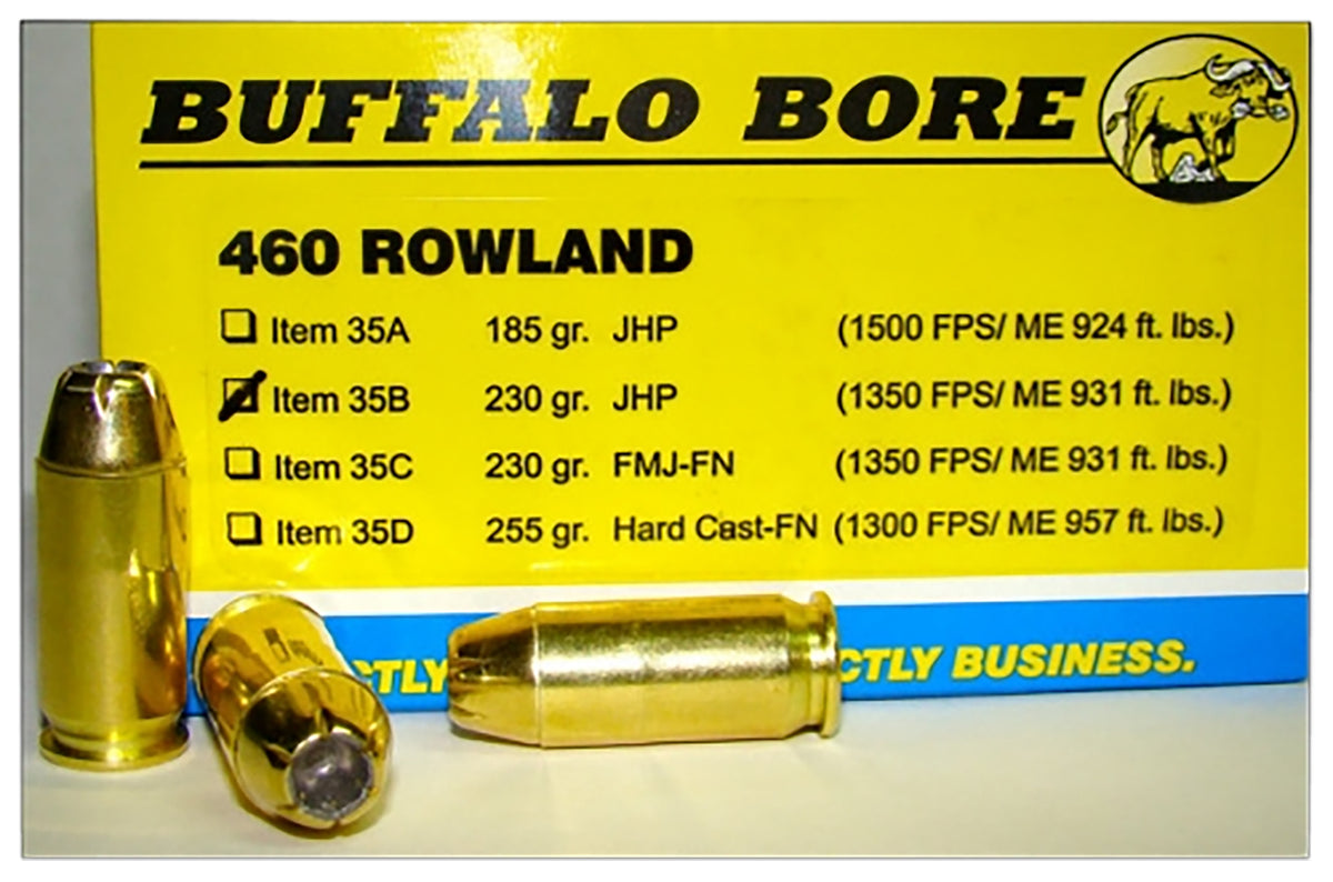 Buffalo Bore .460 Rowland Personal Defense 230 grain Jacketed Hollow Point ammunition