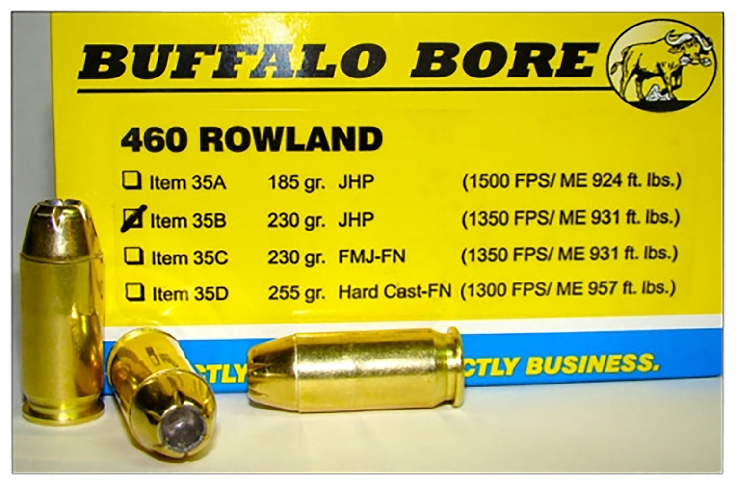 Buffalo Bore .460 Rowland Personal Defense 230 grain Jacketed Hollow Point ammunition