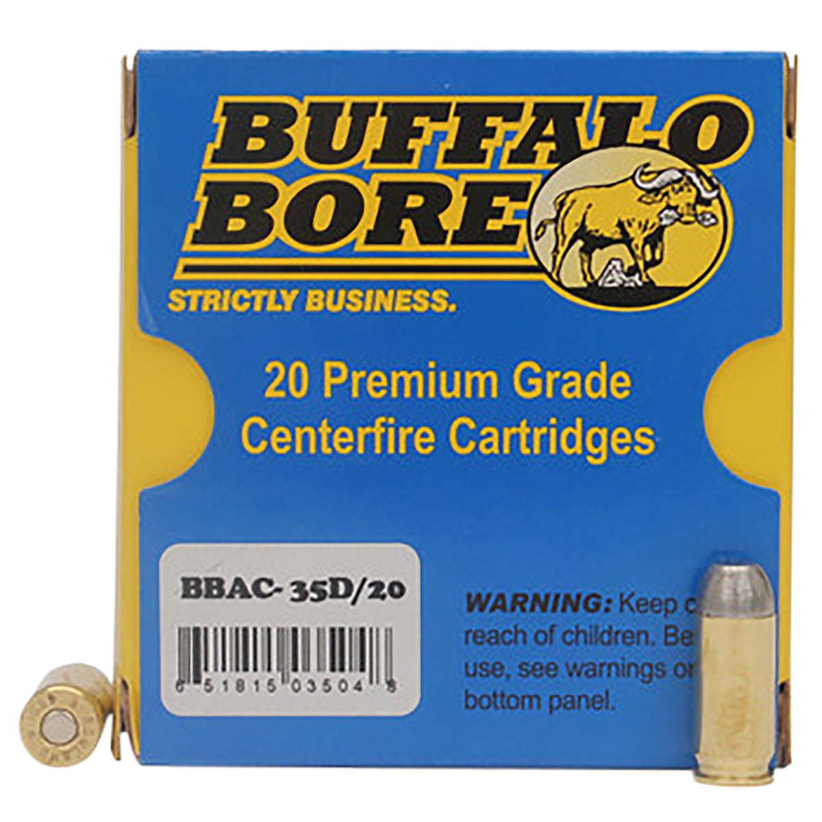 Buffalo Bore .460 Rowland Personal Defense 255 grain Hard Cast Flat Nose ammunition