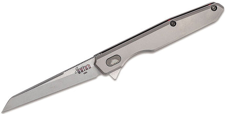 Southern Grind Quill Tanto Point 3" Folding Knife Titanium Satin