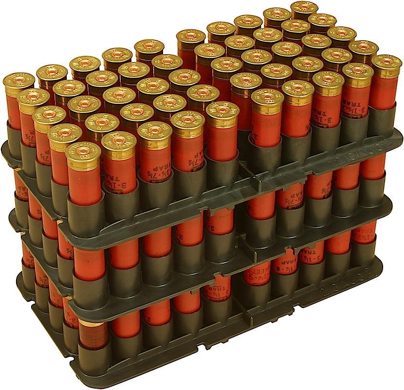 MTM Case-Gard ST2040 Stackable 50-Round 20 Gauge Shotgun Shell Tray Black Polypropylene