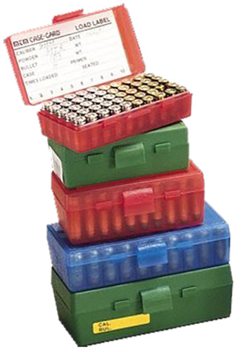 MTM Case-Gard P503810 50-Round Flip-Top Multi-Caliber Ammo Storage Box Green Polypropylene