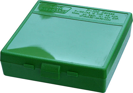 MTM Case-Gard P1004510 Multi Caliber Green Ammo Storage Box 100rd Polypropylene