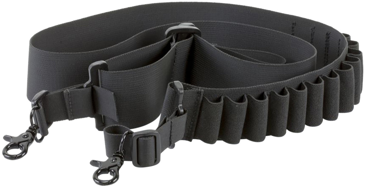 Aim Sports DSBS1 Black Nylon Shotgun Sling Bandolier Quick Release Holds 14 Shells