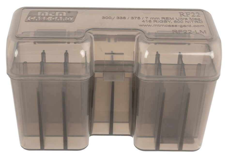 MTM Case-Gard RF22LM41 Multi Caliber Rifle Flip-Top Ammo Storage Box 22rd Smoke Poly
