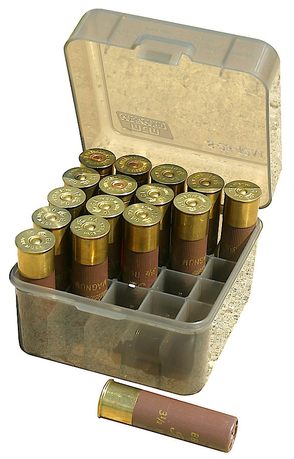 MTM Case-Gard S2512M41 Clear Smoke Flip-Top Shotshell Box 25 Round