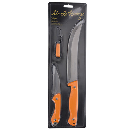 Uncle Henry 2 Piece Fixed Blade Fillet & Skinner Knife Set with Ferro Rod