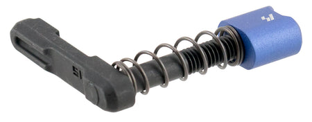 Strike Industries AR Mag Catch Black Steel with Blue Anodized Aluminum Release Button