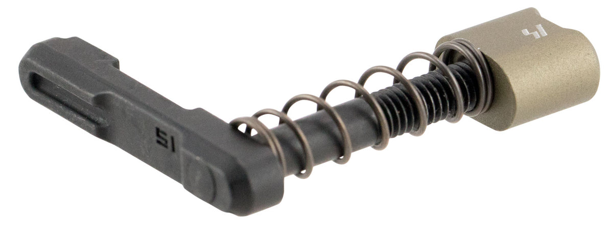 Strike Industries AR Mag Catch Black Steel with Flat Dark Earth Aluminum Release Button