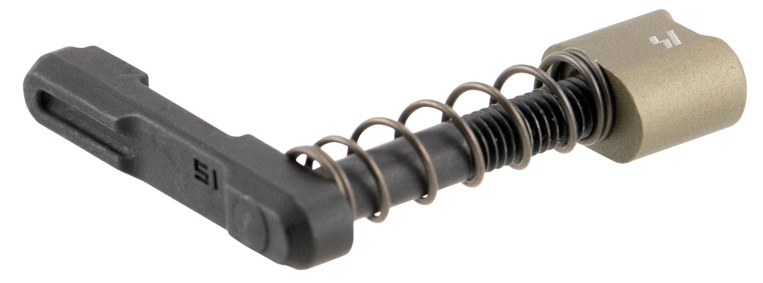 Strike Industries AR Mag Catch Black Steel with Flat Dark Earth Aluminum Release Button