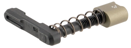 Strike Industries AR Mag Catch Black Steel with Flat Dark Earth Aluminum Release Button
