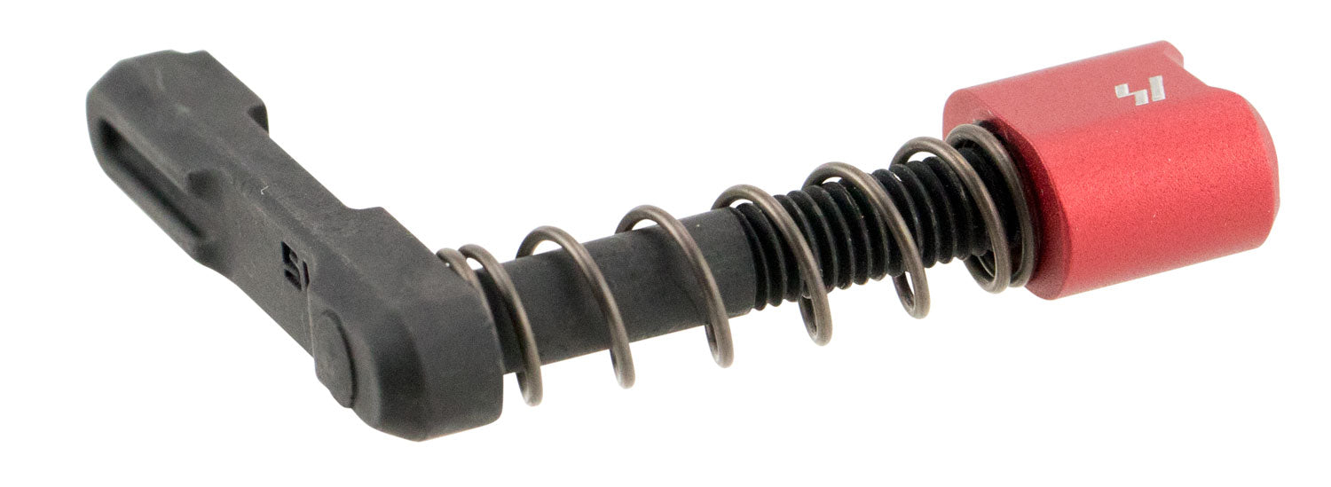 Strike Industries AR Mag Catch Black Steel with Red Anodized Aluminum Release Button