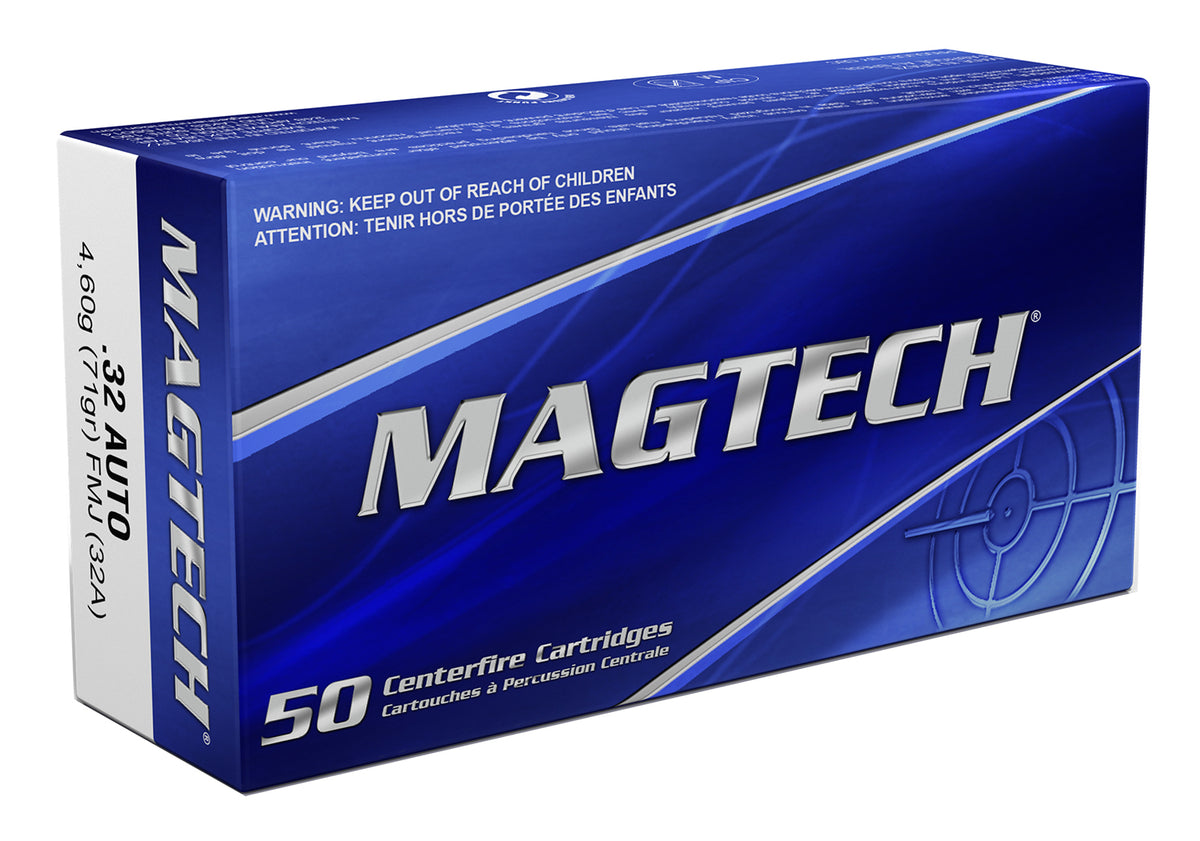 Magtech Sport Shooting Range/Training Full Metal Jacket 71 Grain .32 ACP 905 fps 754908160815