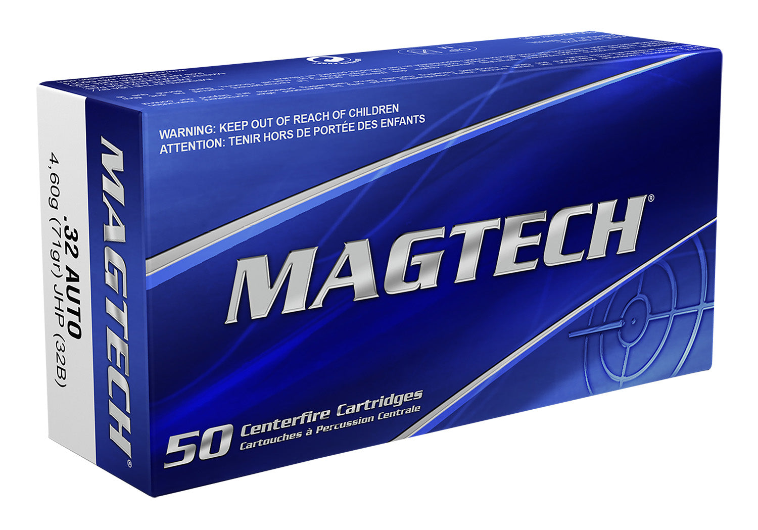 Magtech Range/Training Jacketed Hollow Point 71 Grain .32 ACP 905 fps 754908102013