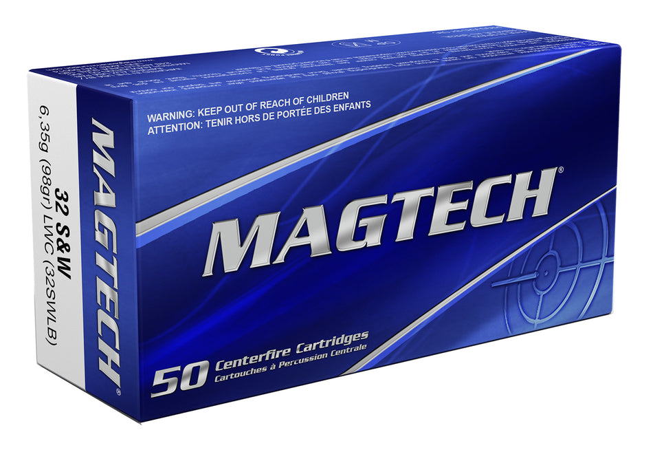 Magtech Sport Shooting 32 S&W Long 98 Grain Lead Wadcutter 50 Round Box 32SWLB