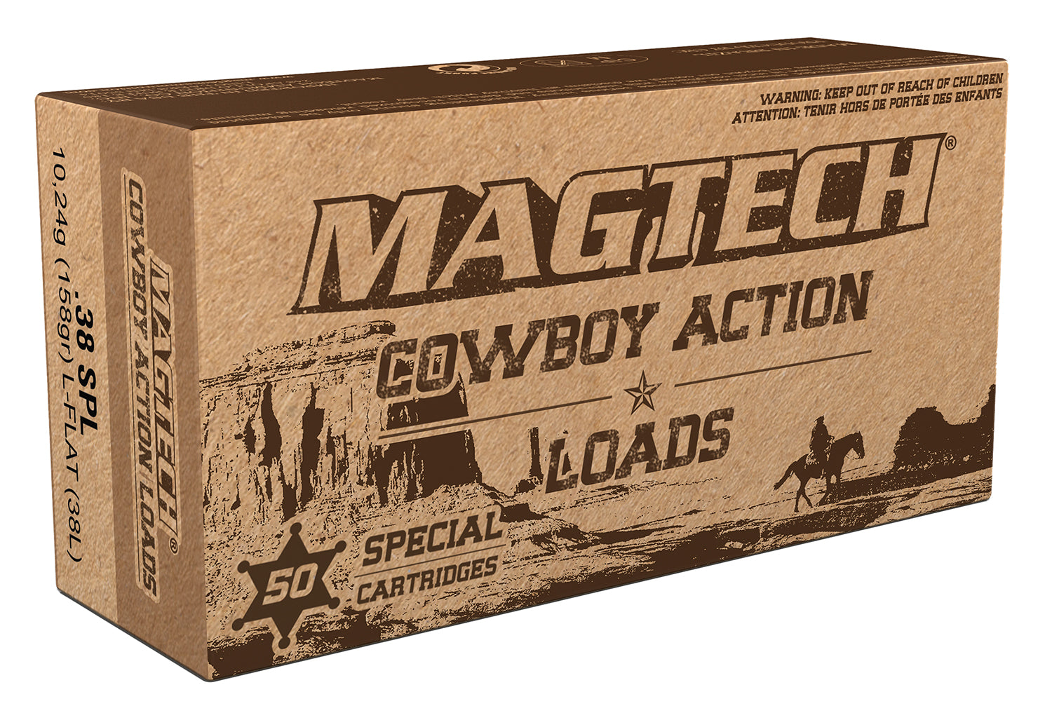 Magtech Cowboy Action Lead Flat Nose 158 Grain .38 Special 800 fps 754908168019