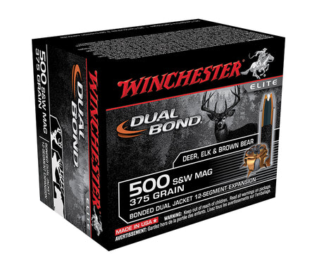 Winchester .500 S&W Mag Hollow Point 375 grain Jacketed Hollow Point ammunition