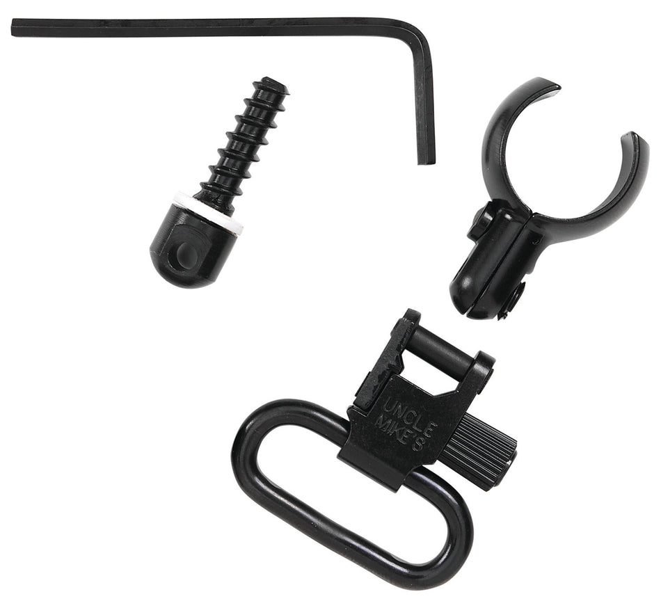 Uncle Mike's 13912 QD 115 CFL Tri-Lock Blued 1" Sling Swivel Set for .630-.675" Magnum Tubes