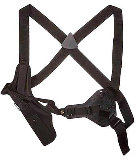 Uncle Mike's 83041 Black Cordura Vertical Shoulder Holster Size 04 Right Hand Med/Large DA Revolver 7-8.50" Bbl