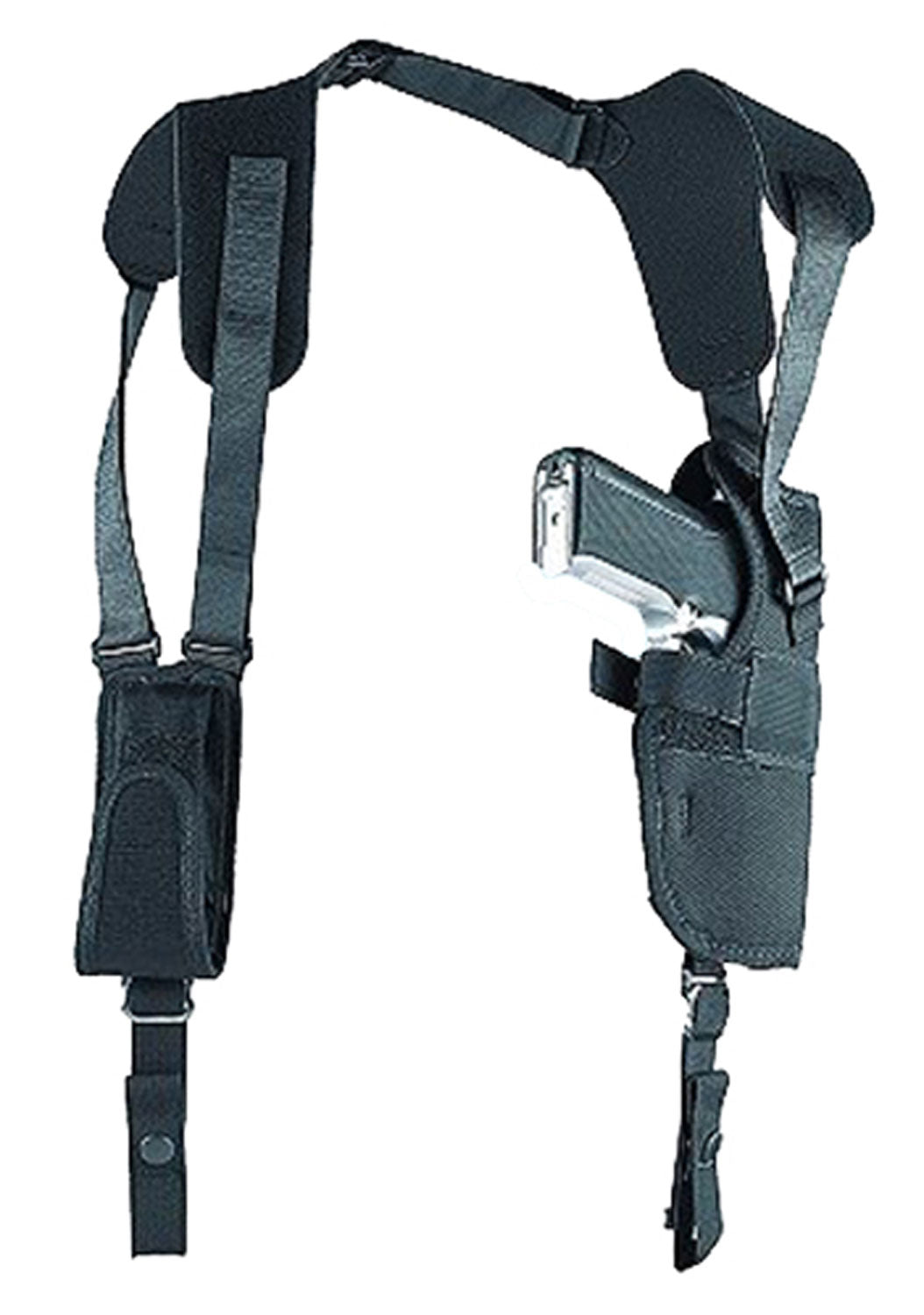 Uncle Mike's 83051 Black Cordura Vertical Shoulder Holster Size 05 Right Hand Large Semi-Auto 4.50-5" Bbl