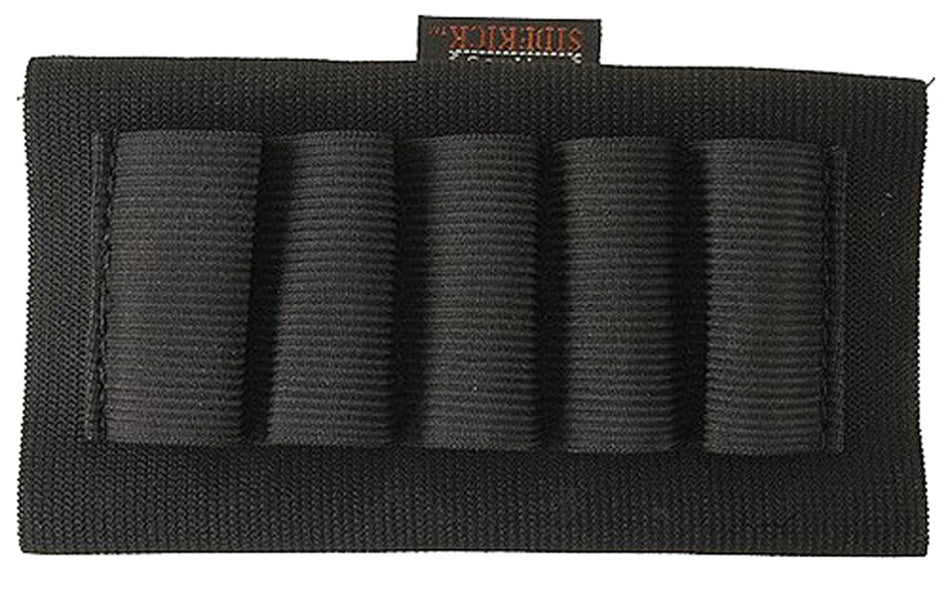 Uncle Mike's Black Nylon Buttstock Shell Holder 5rd Shotgun Elastic Slip-On