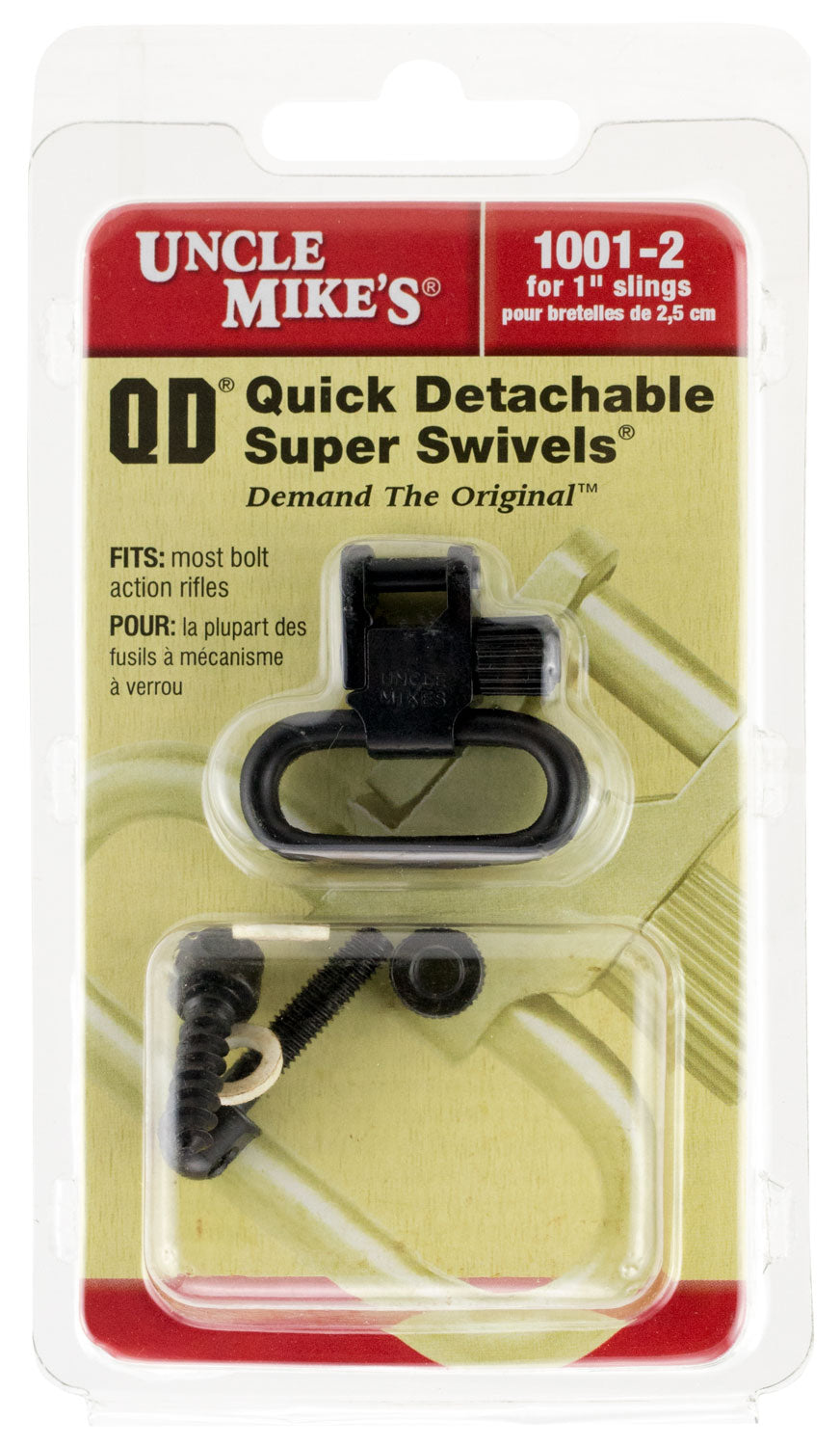 Uncle Mike's MO10012 Quick Detach 1" Blued Steel Super Swivel for Slings
