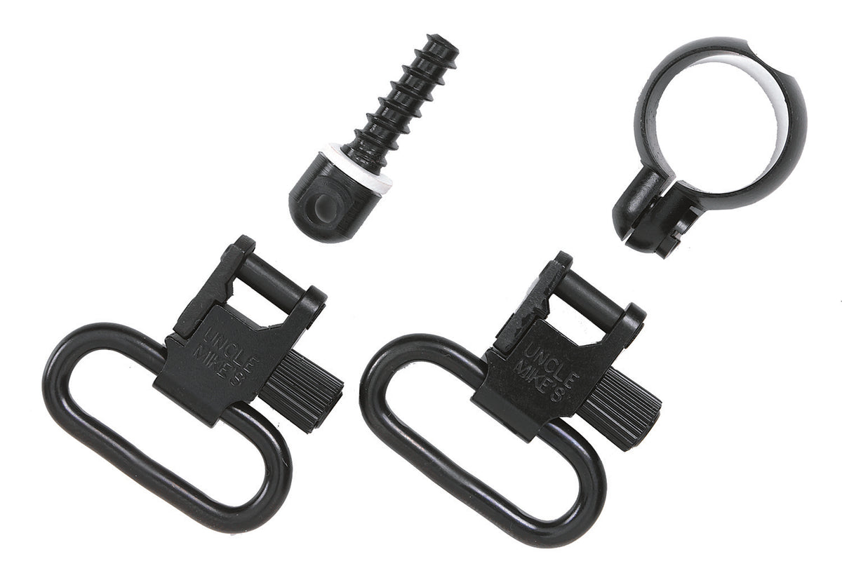 Uncle Mike's 13312 Full Band QD Swivel Set Blued 1.25" Loop Winchester & Marlin Centerfire