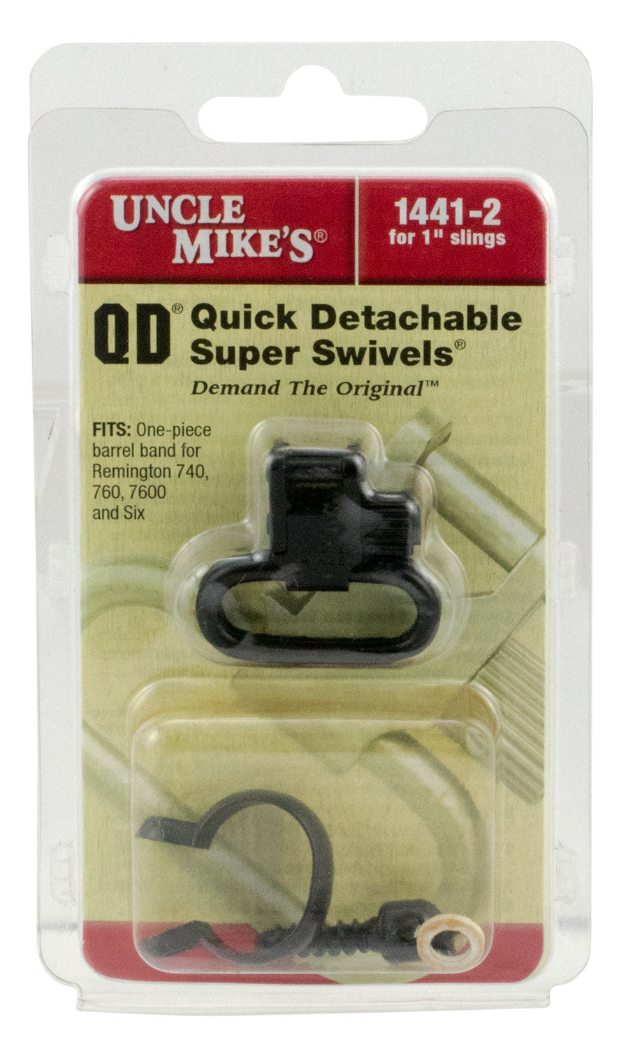Uncle Mike's 14412 Quick Detach Blued 1" Super Swivel Sling Loop for Remington 7600/760 Modern Production
