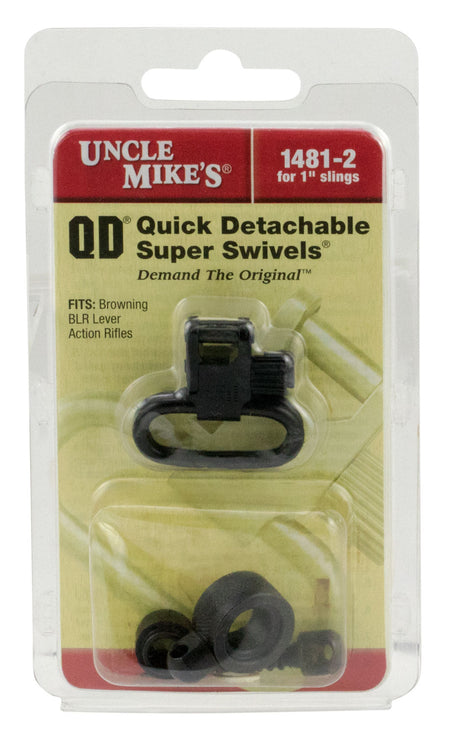 Uncle Mike's 14812 Quick Detach Super Swivel Blued 1" Sling Loop for Browning BLR (Not Lightning)