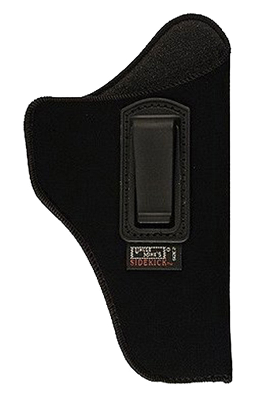 Uncle Mike's 89021 Inside the Pants Open Style Holster Size 02 Right Hand Black Suede-Like Belt Clip Med DA Revolver 4" Bbl