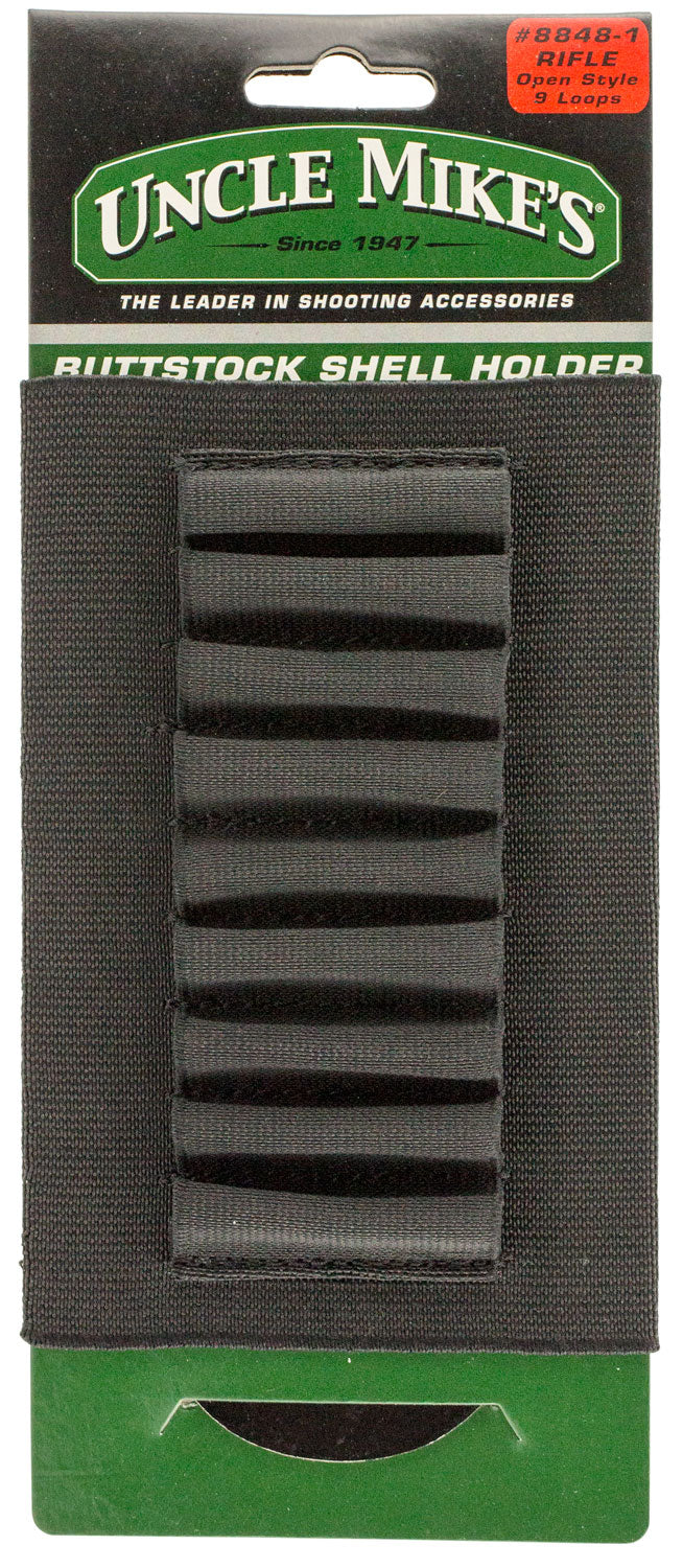 Uncle Mike's 9rd Rifle Buttstock Shell Holder Black Nylon 88481