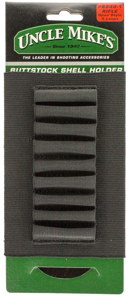 Uncle Mike's 9rd Rifle Buttstock Shell Holder Black Nylon 88481
