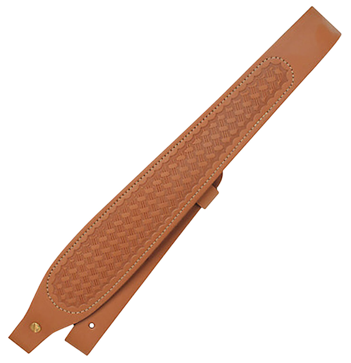 Butler Creek 26412 Cobra Style Brown Leather Basket Weave Sling with Suede Lining 1" Wide