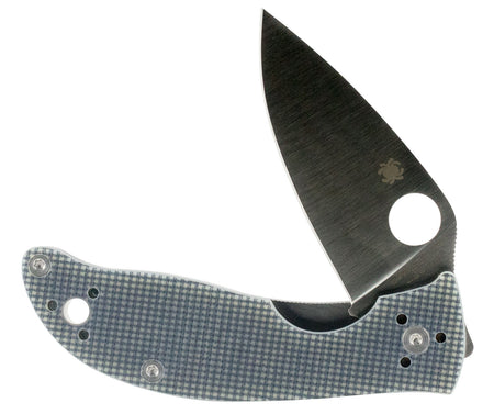 Spyderco C220GPGY Polestar Folding Knife 3.30" CTS BD1 Plain Edge Drop Point SS Blade Gray G10 Handle