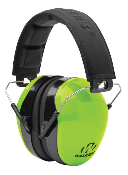 Walker's 26 dB Advanced Passive Hearing Muff Over-the-Head Lime Green & Black Polymer
