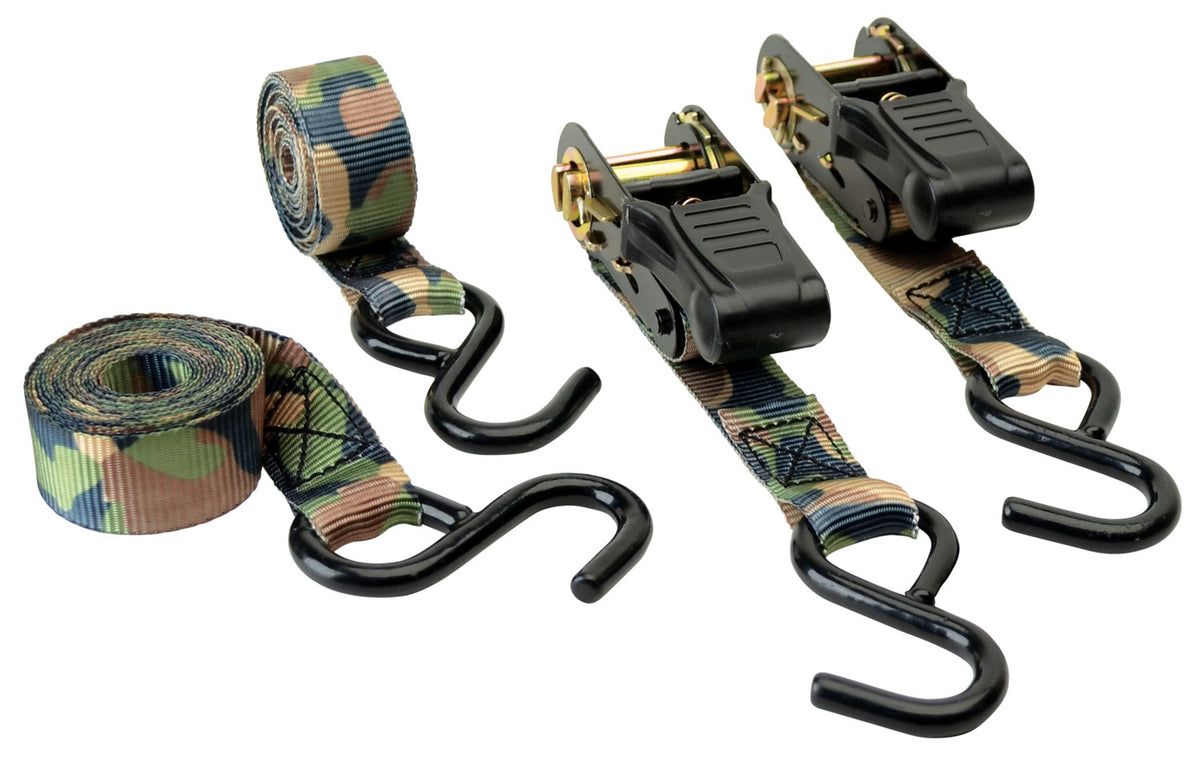 HME RS4PK Camo 4-Pack Ratchet Straps 1 Inch x 8 Foot