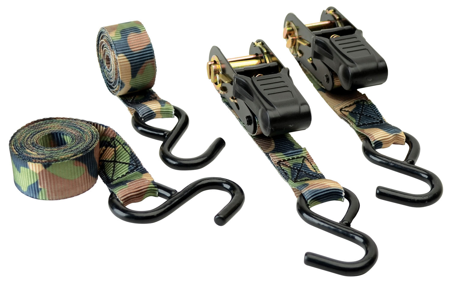 HME RS4PK Camo 4-Pack Ratchet Straps 1 Inch x 8 Foot