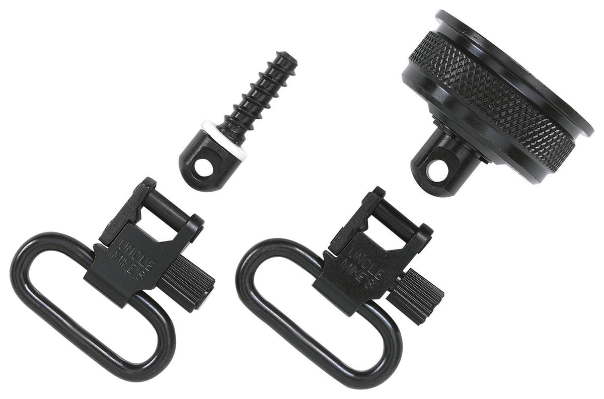 Uncle Mike's QD Mag Cap Swivel Set 1 Inch Blued 12 Gauge Remington 11-87